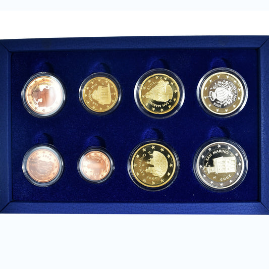 San Marino,
1 cent až 2 eura,
euro set