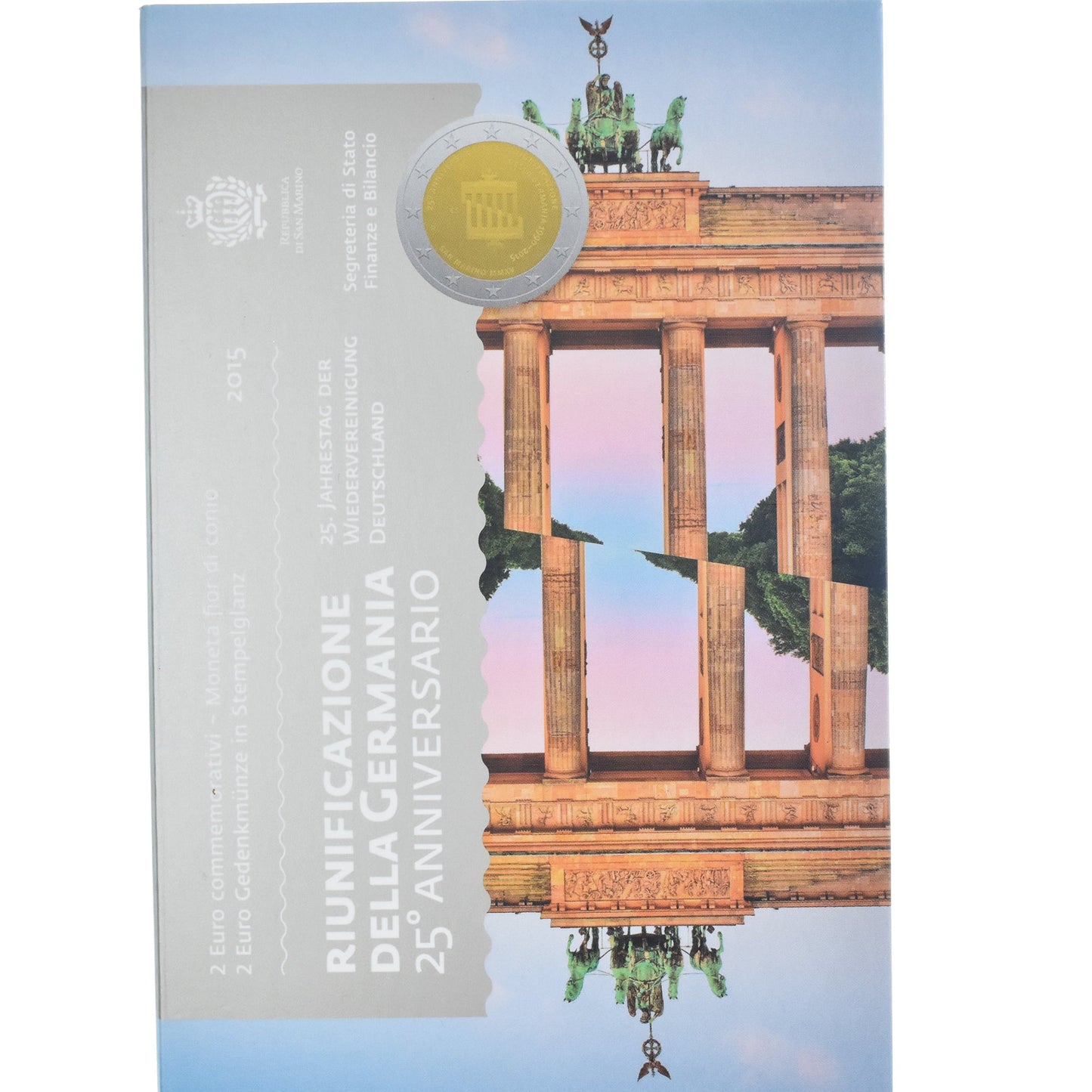 San Marino,
2 eura,
znovusjednocení l'Allemagne