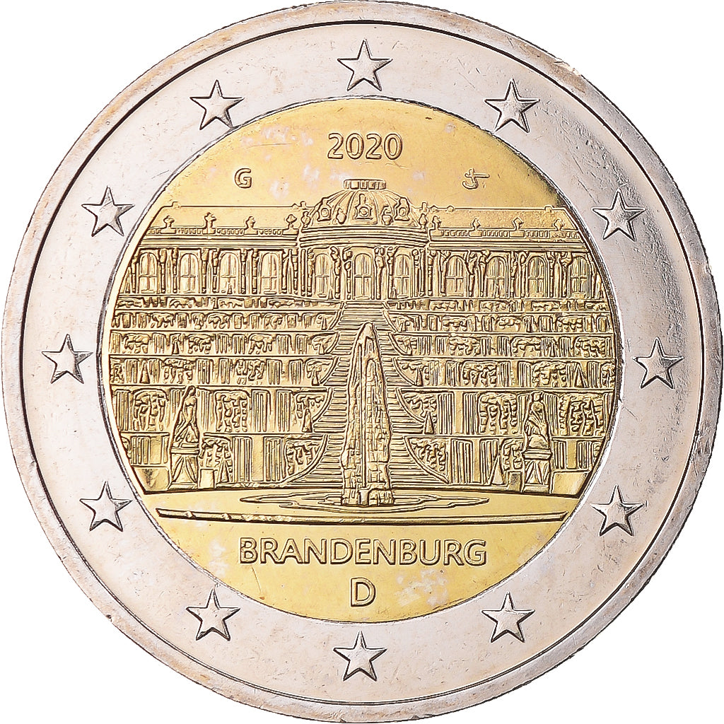 NĚMECKO - FEDERÁLNÍ REPUBLIKA,
2 eura,
Braniborsko