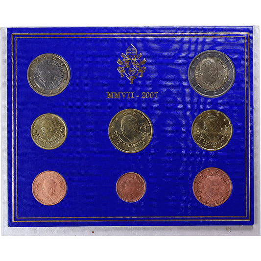 Vatikán,
1 cent až 2 eura,
2007