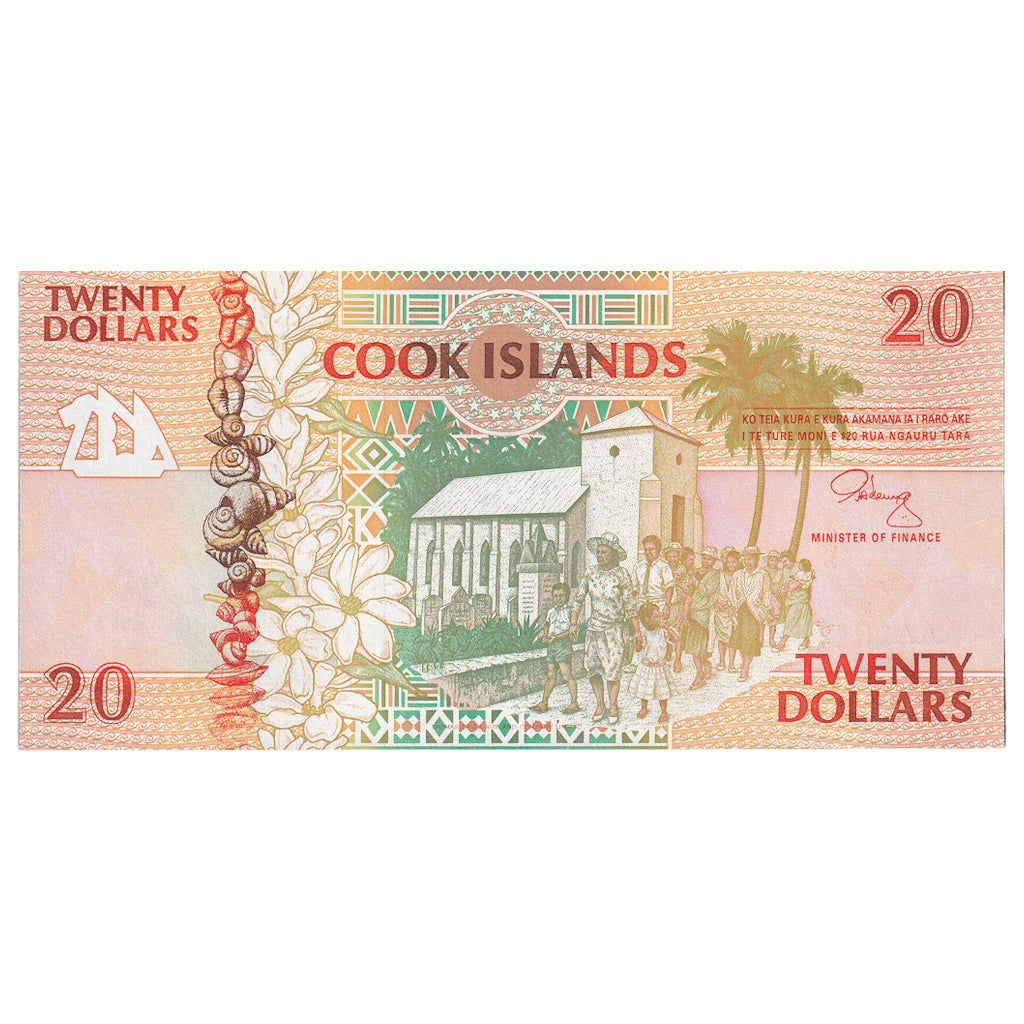 Bankovka,
Cookovy ostrovy,
20 dolarů