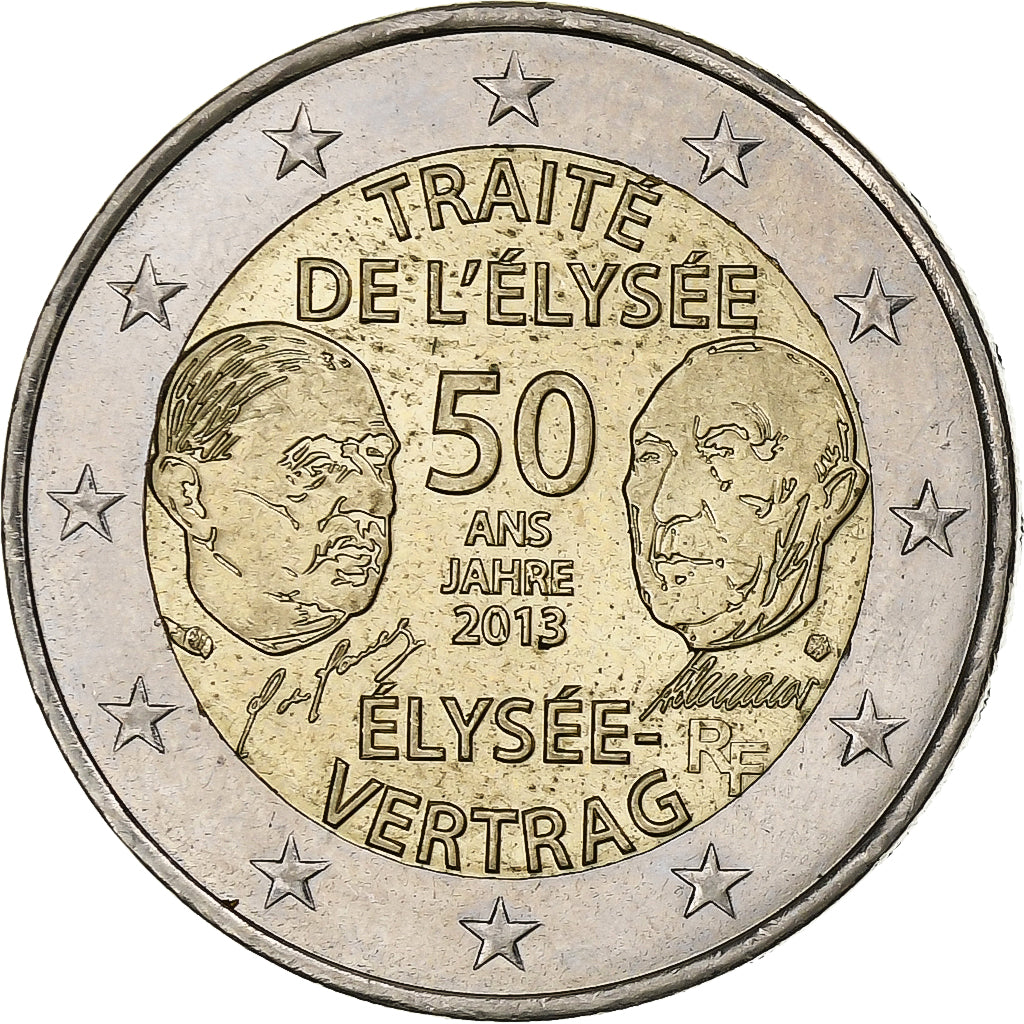 Francie,
2 eura,
Traité de l'Elysée