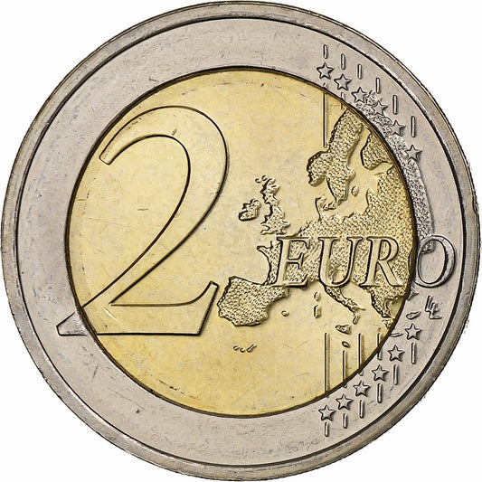 Lucembursko,
2 eura,
175e výročí smrti velkého dua Guillaume Ier