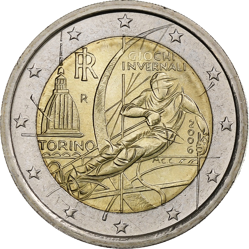 Itálie,
2 eura,
Turín