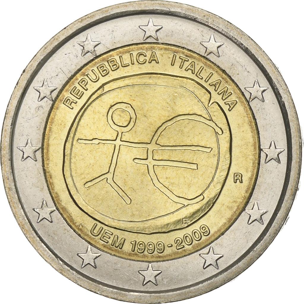 Itálie,
2 eura,
EMU