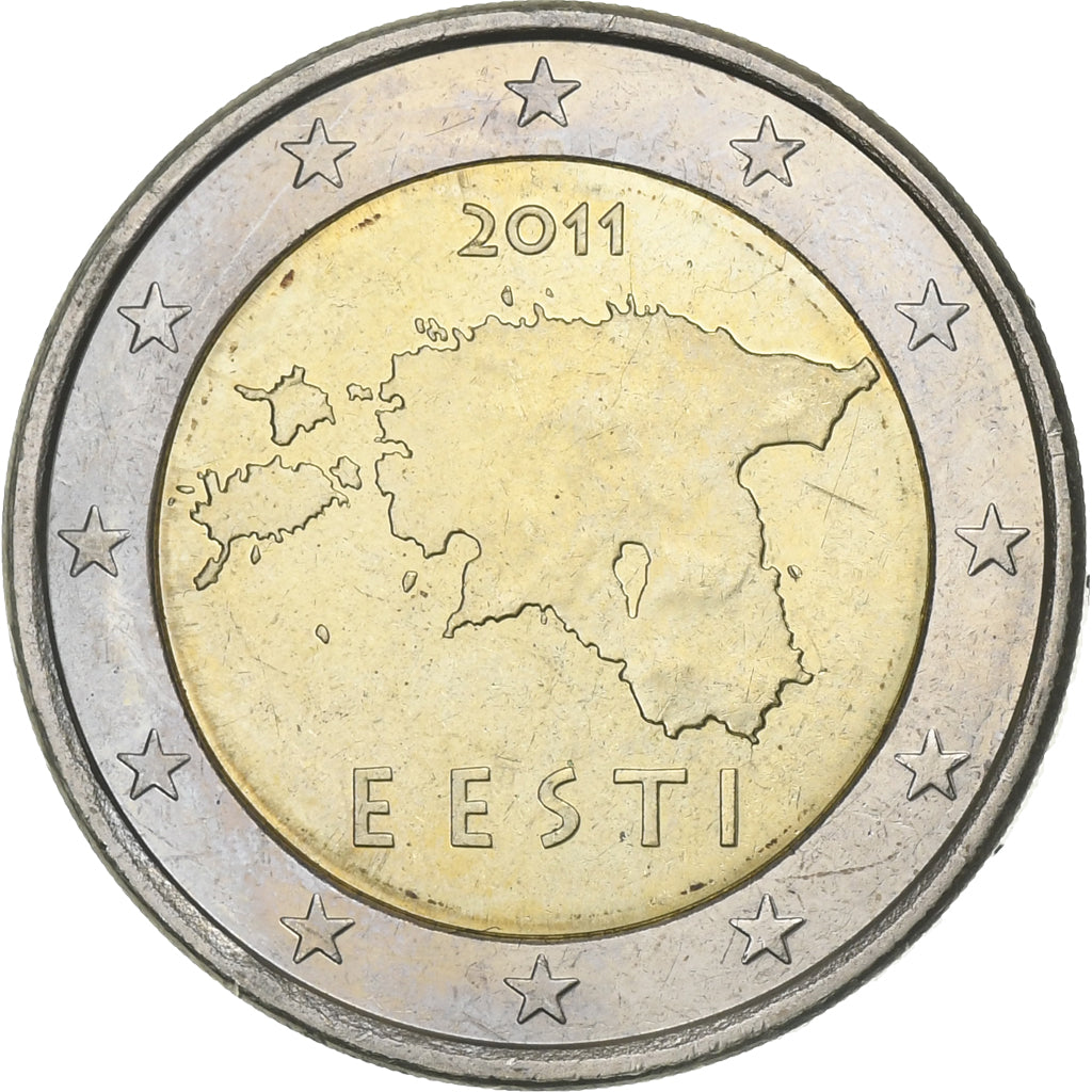 Estonsko,
2 eura,
2011