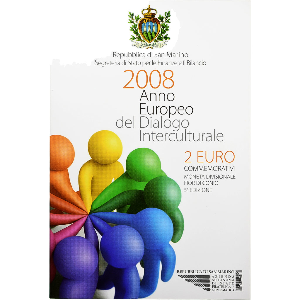 San Marino,
2 eura,
Anno Europeo del dialogo interculturale