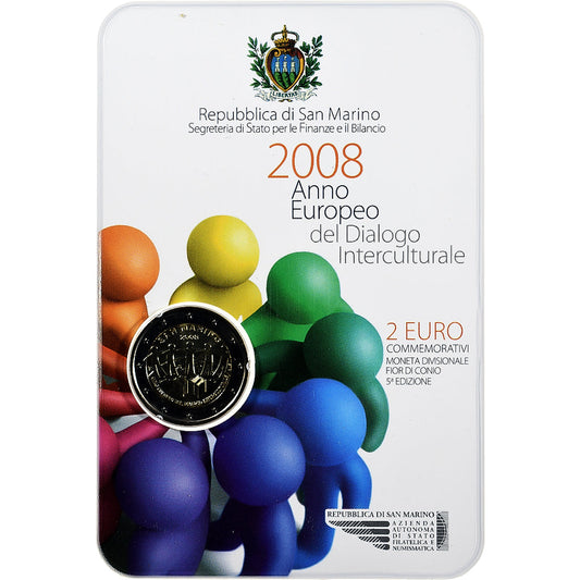 San Marino,
2 eura,
Anno Europeo del dialogo interculturale