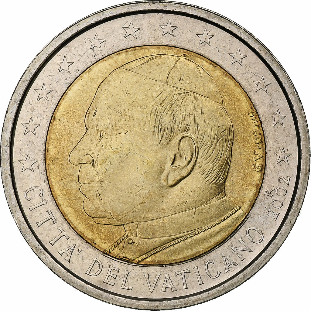 Vatikán,
Jean-Paul II,
2 eura