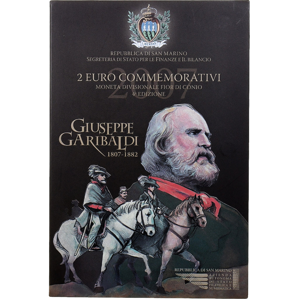 San Marino,
2 eura,
Giuseppe Garibaldi