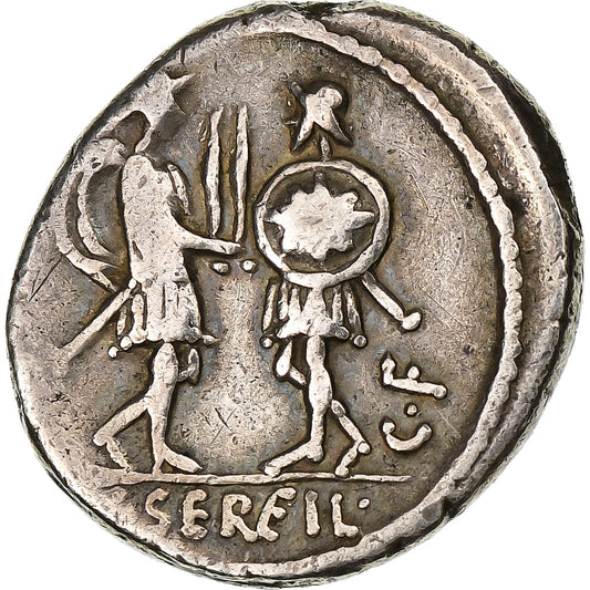 Servilia,
denár,
57 před naším letopočtem