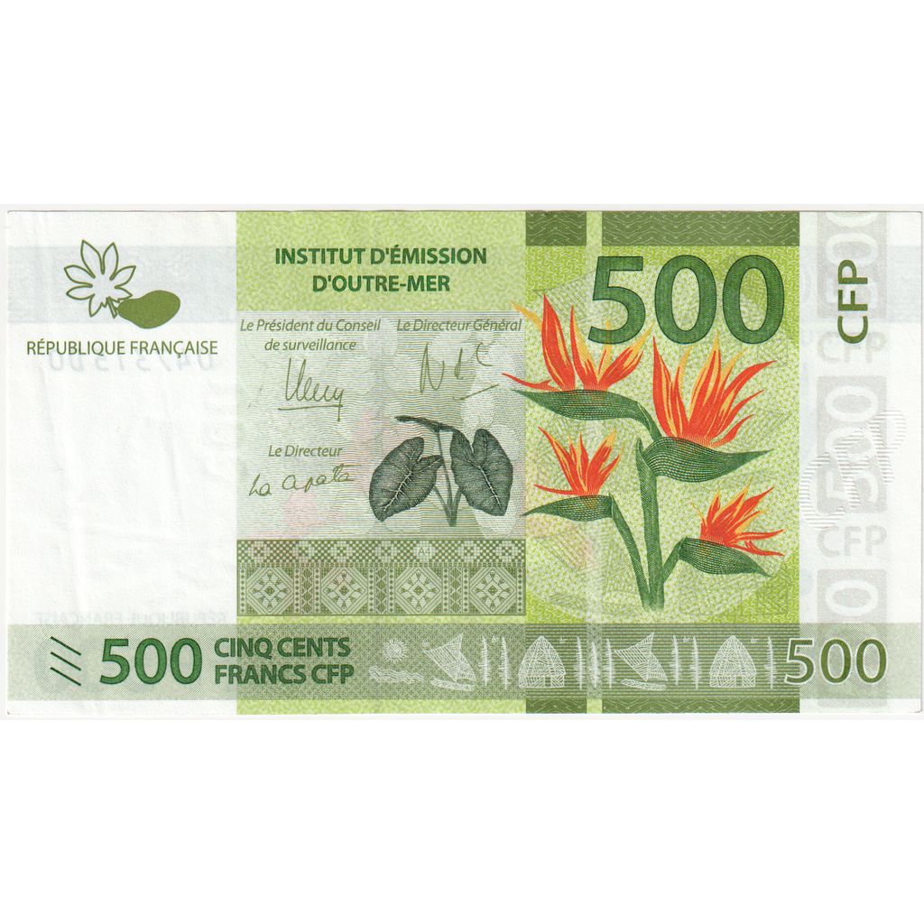 Francouzská tichomořská území,
500 franků,
UNC(65–70)