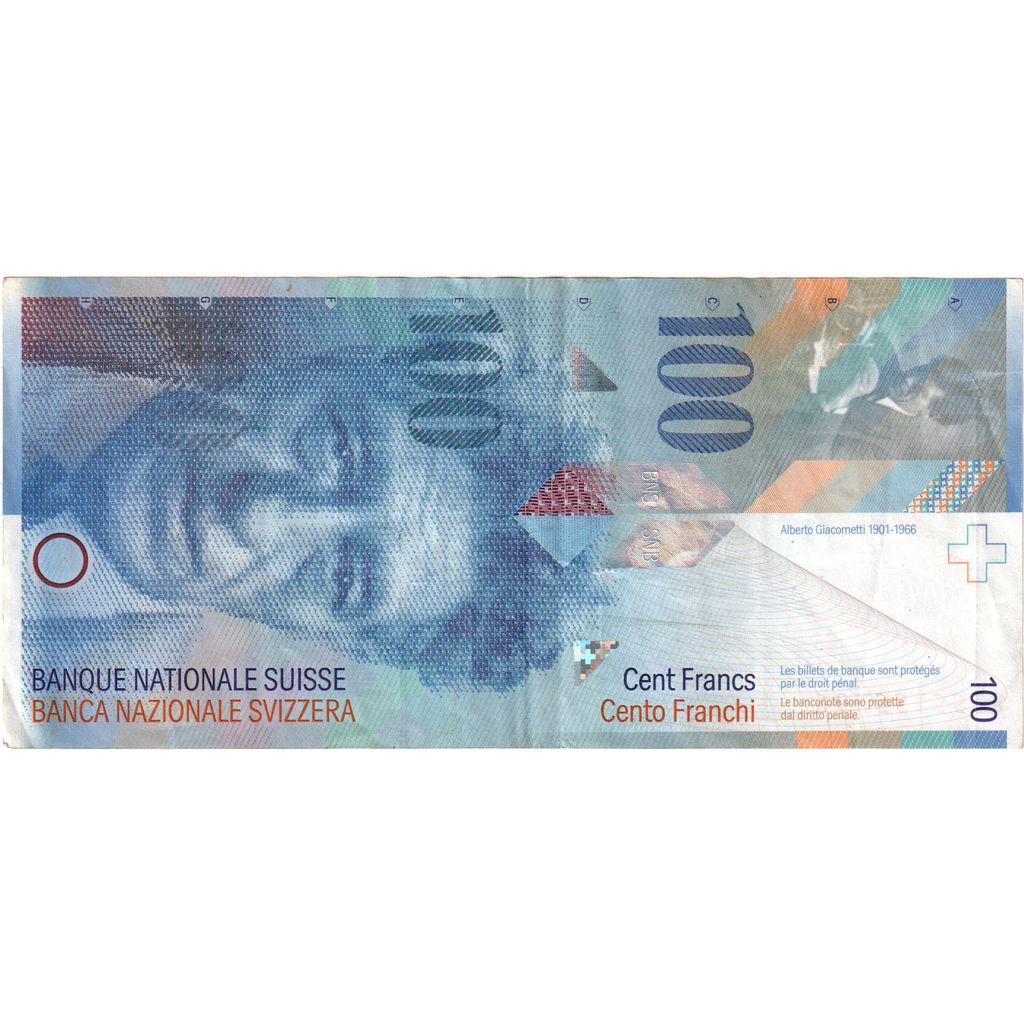 Švýcarsko,
100 Frankenů,
EF(40-45)