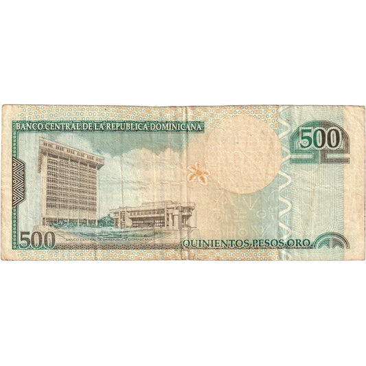 Dominikánská republika,
500 pesos oro,
VF(20-25)