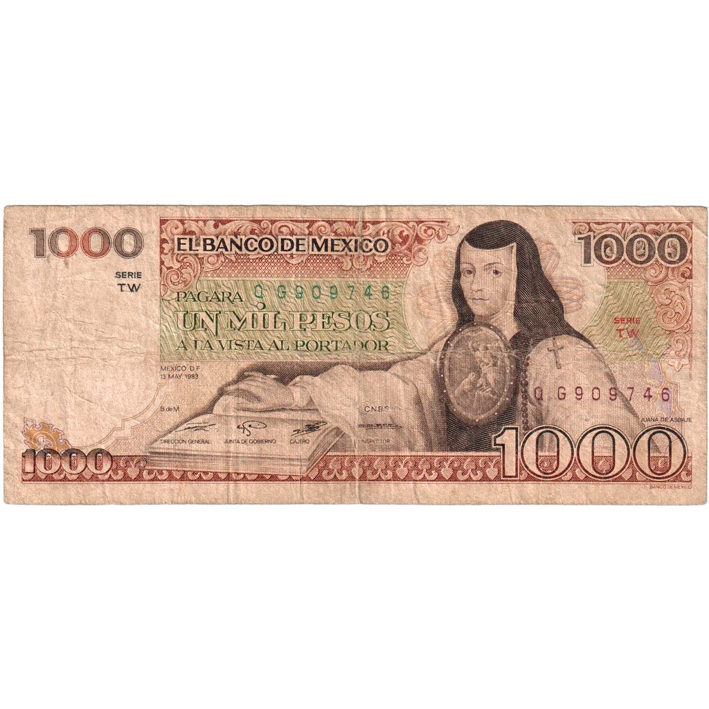 Mexiko,
1000 pesos,
1983-05-13