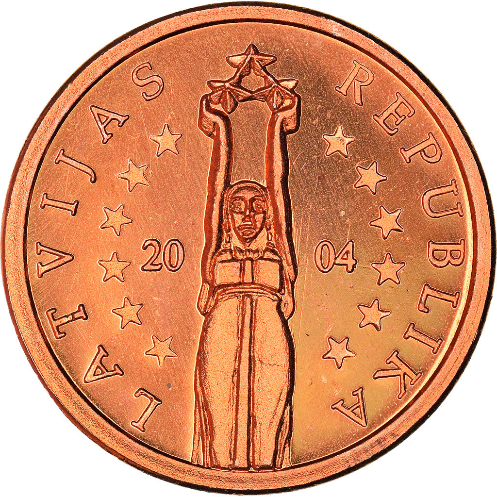 Lotyšsko,
2 euro centy,
Essai