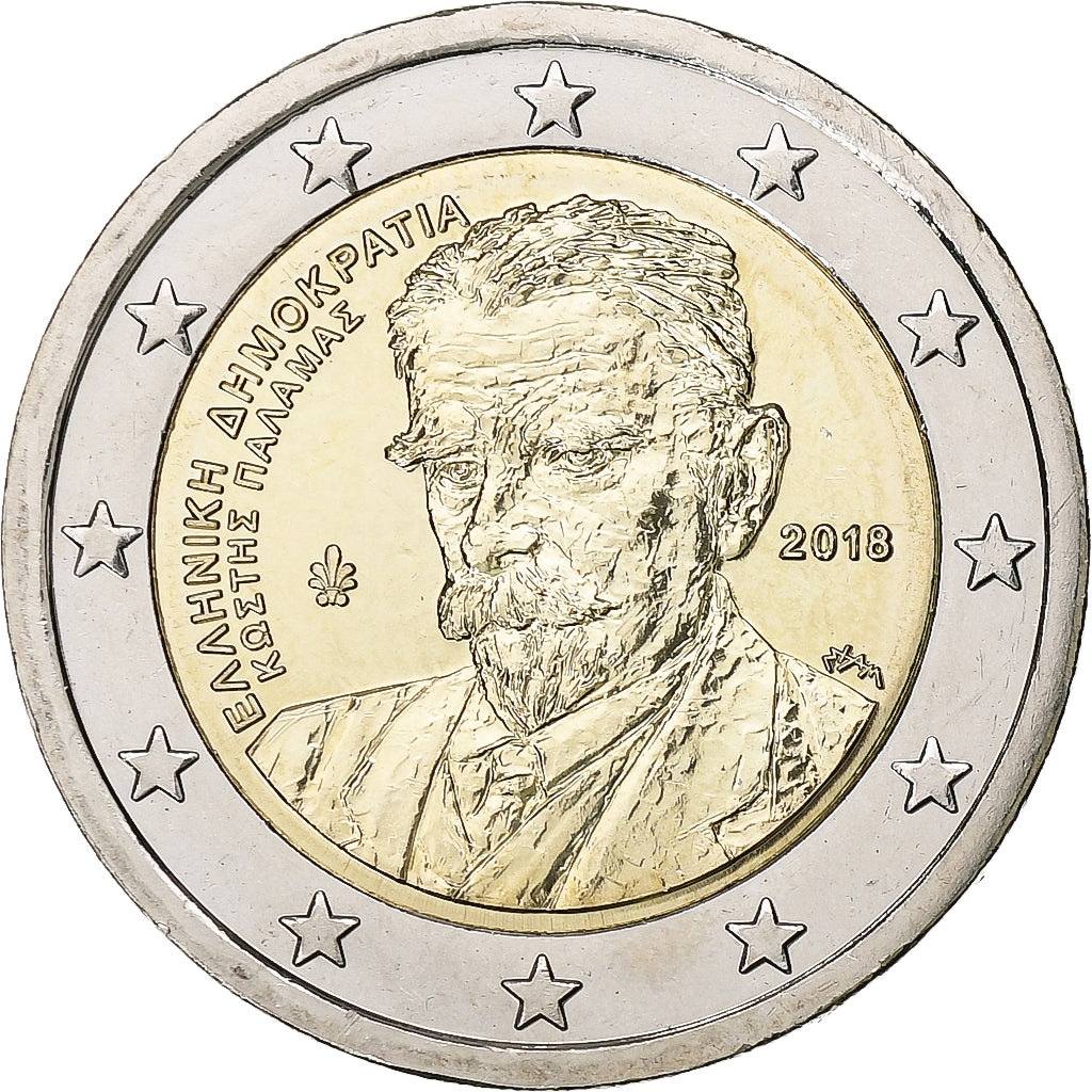 Řecko,
2 eura,
2018