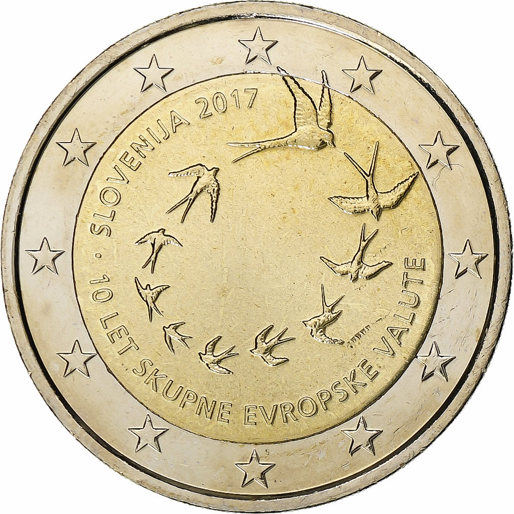 Slovinsko,
2 eura,
2017