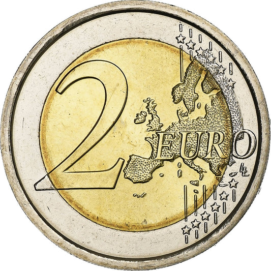 Itálie,
2 eura,
30 ans Drapeau européen
