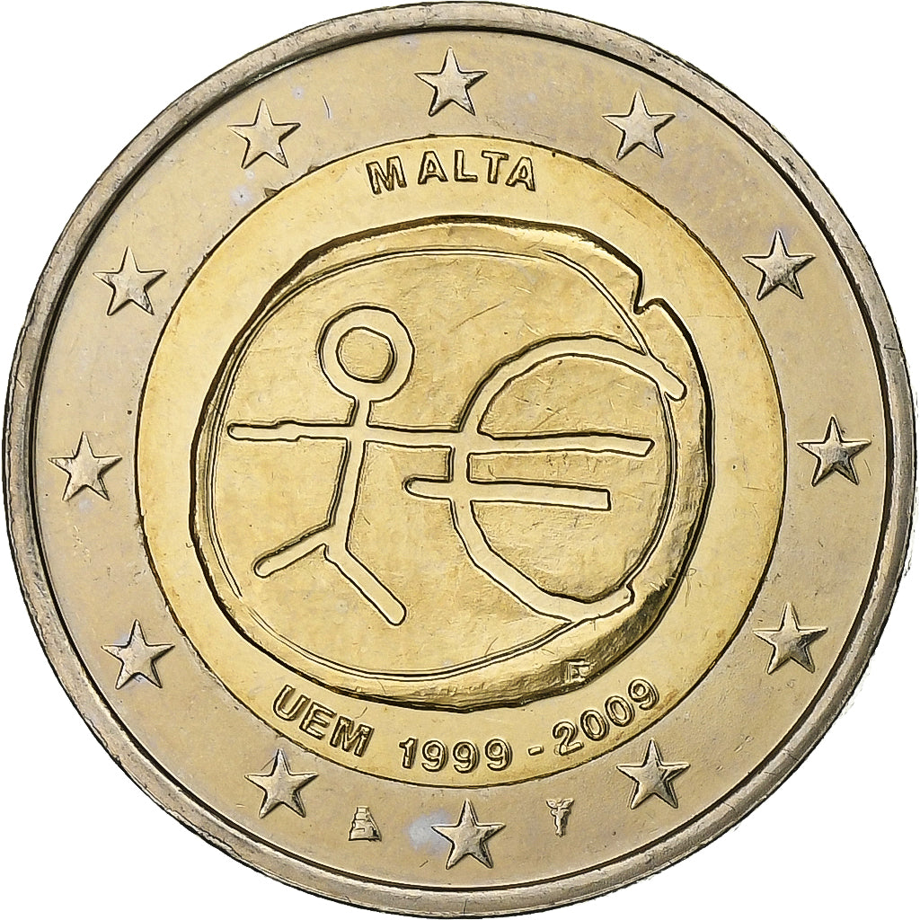 Malta,
2 eura,
Evropská měnová unie