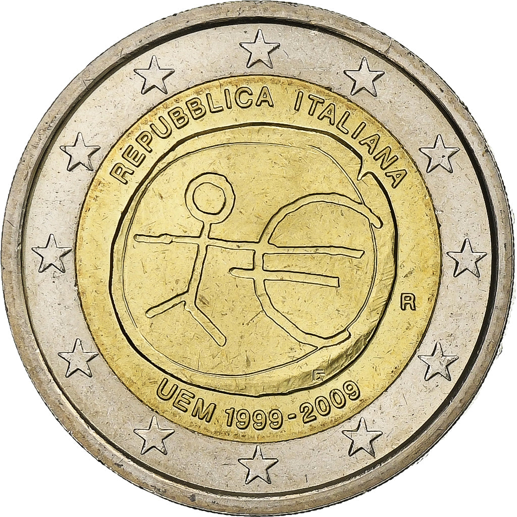 Itálie,
2 eura,
UEM