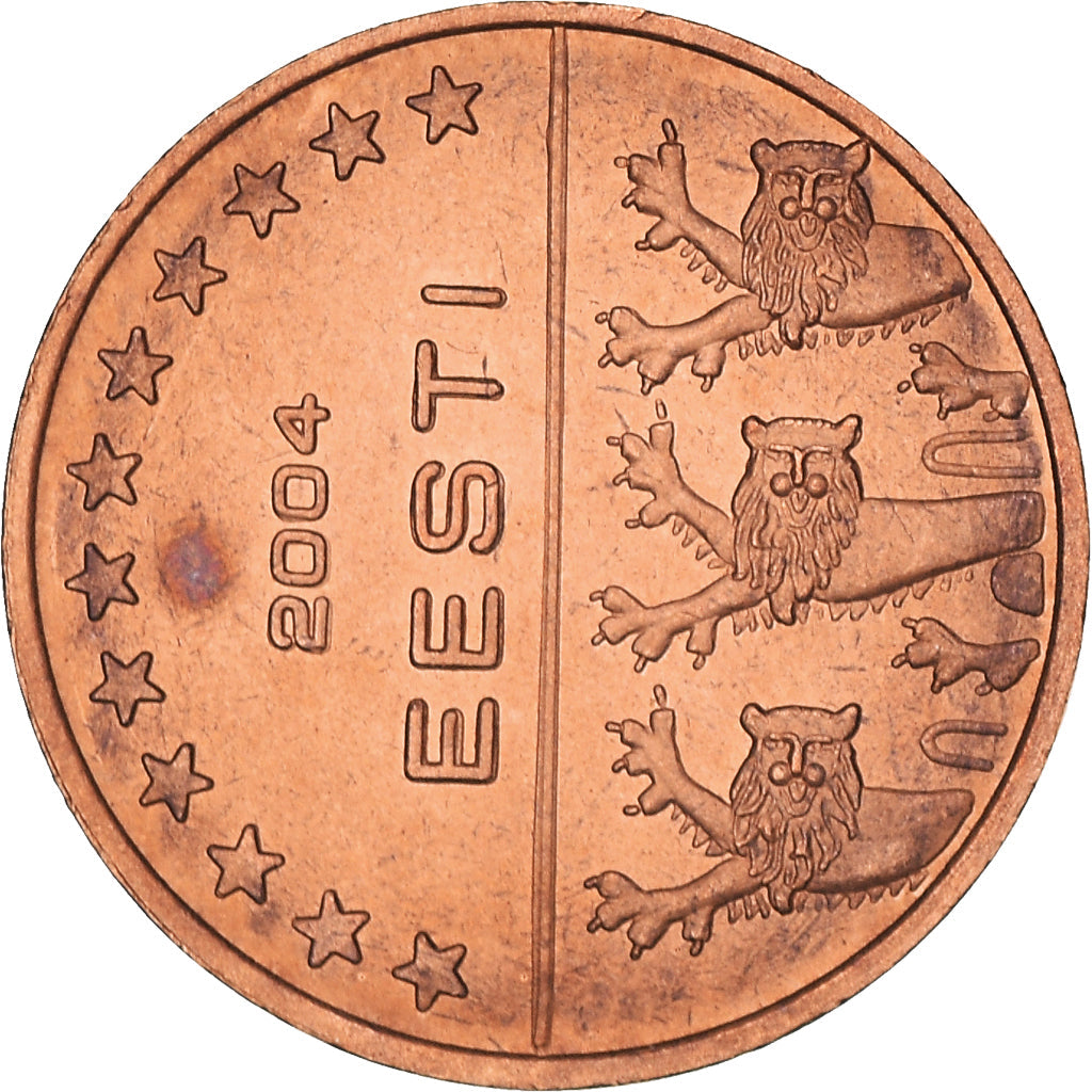 Estonsko,
2 euro centy,
2004