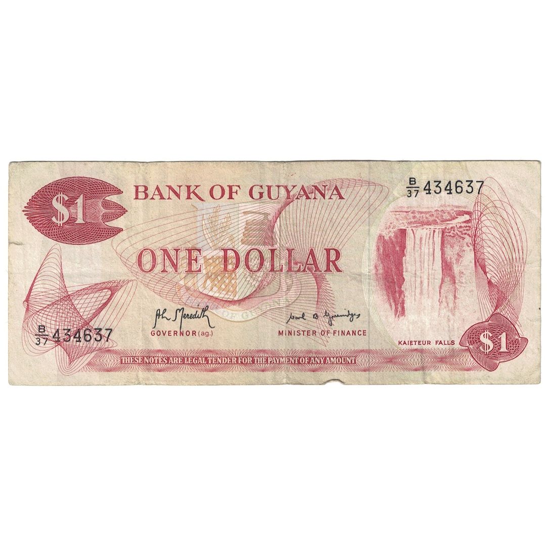 Bankovka,
Guyana,
1 dolar