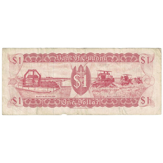 Bankovka,
Guyana,
1 dolar