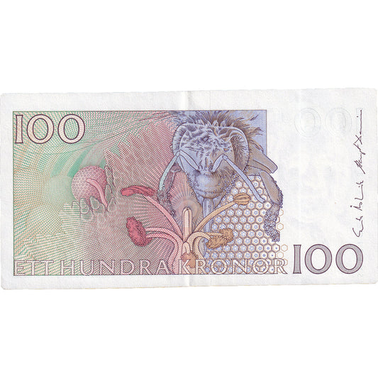 Bankovka,
Švédsko,
100 korun