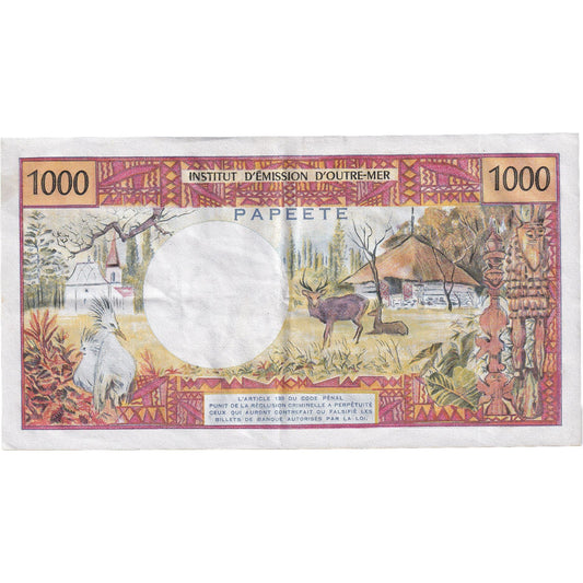 Bankovka,
Tahiti,
1000 franků