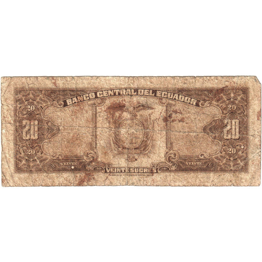 Ekvádor,
20 Sucres,
1980