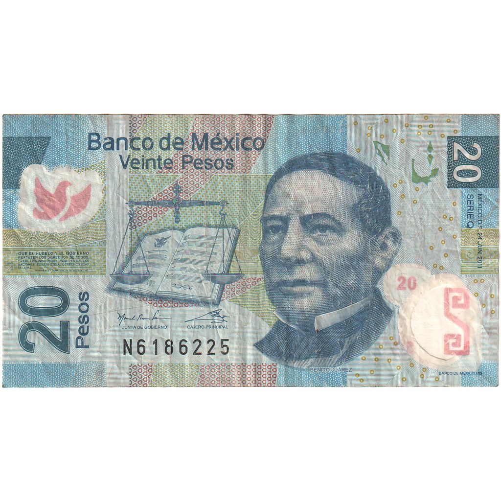 Mexiko,
20 pesos,
2006