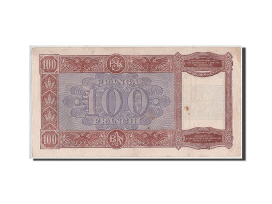 Bankovka,
Albánie,
100 Franga