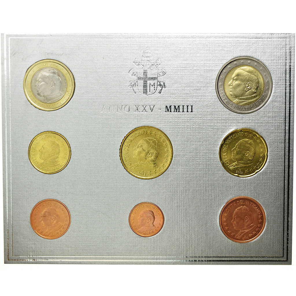 VATIKÁN,
1 cent až 2 eura,
2003