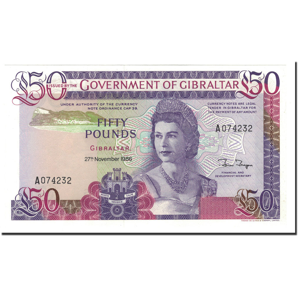 Bankovka,
Gibraltar,
50 liber