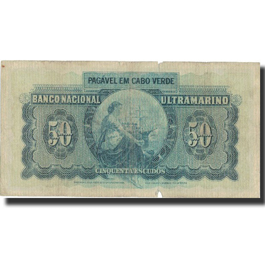 Bankovka,
Kapverdy,
50 Escudos