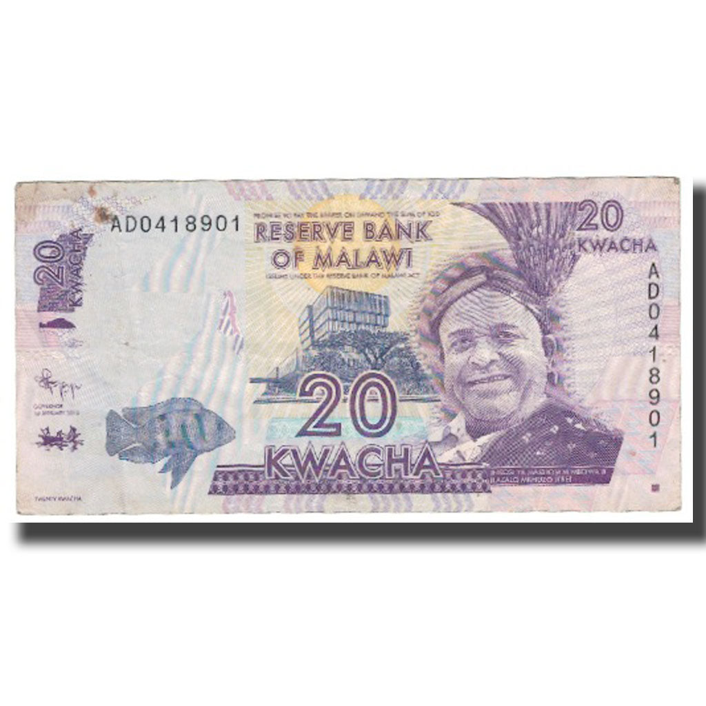 Bankovka,
malawi,
20 Kwacha