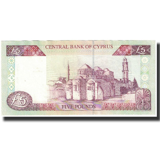 Bankovka,
Kypr,
5 liber