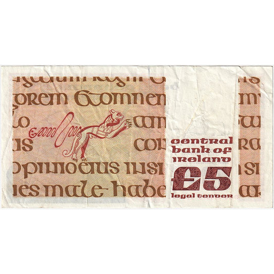Bankovka,
Irsko – republika,
5 liber