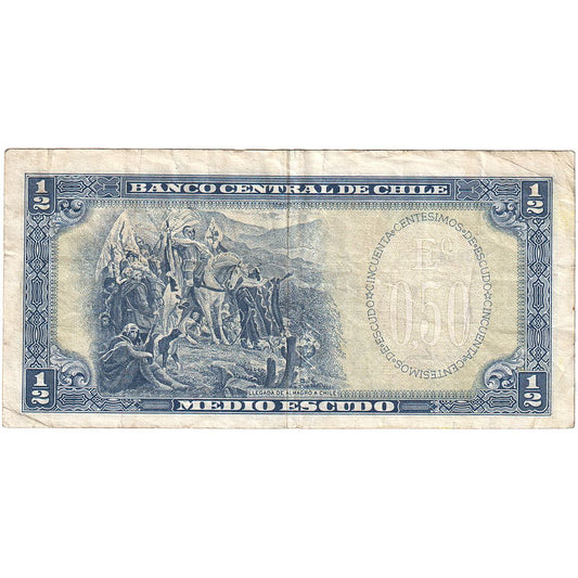 Bankovka,
Chile,
1/2 escudo