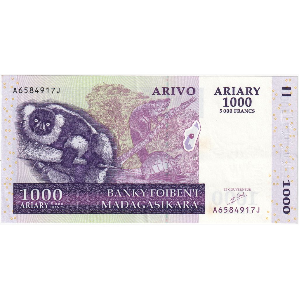 Madagaskar,
1000 ariary,
2004