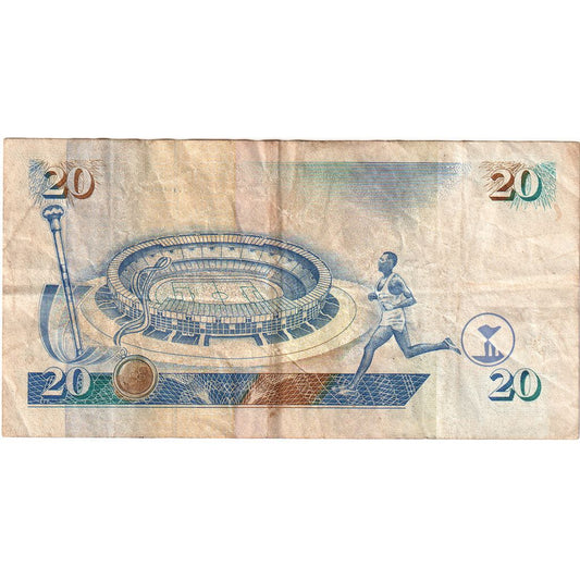 Keňa,
20 šilinků,
1996