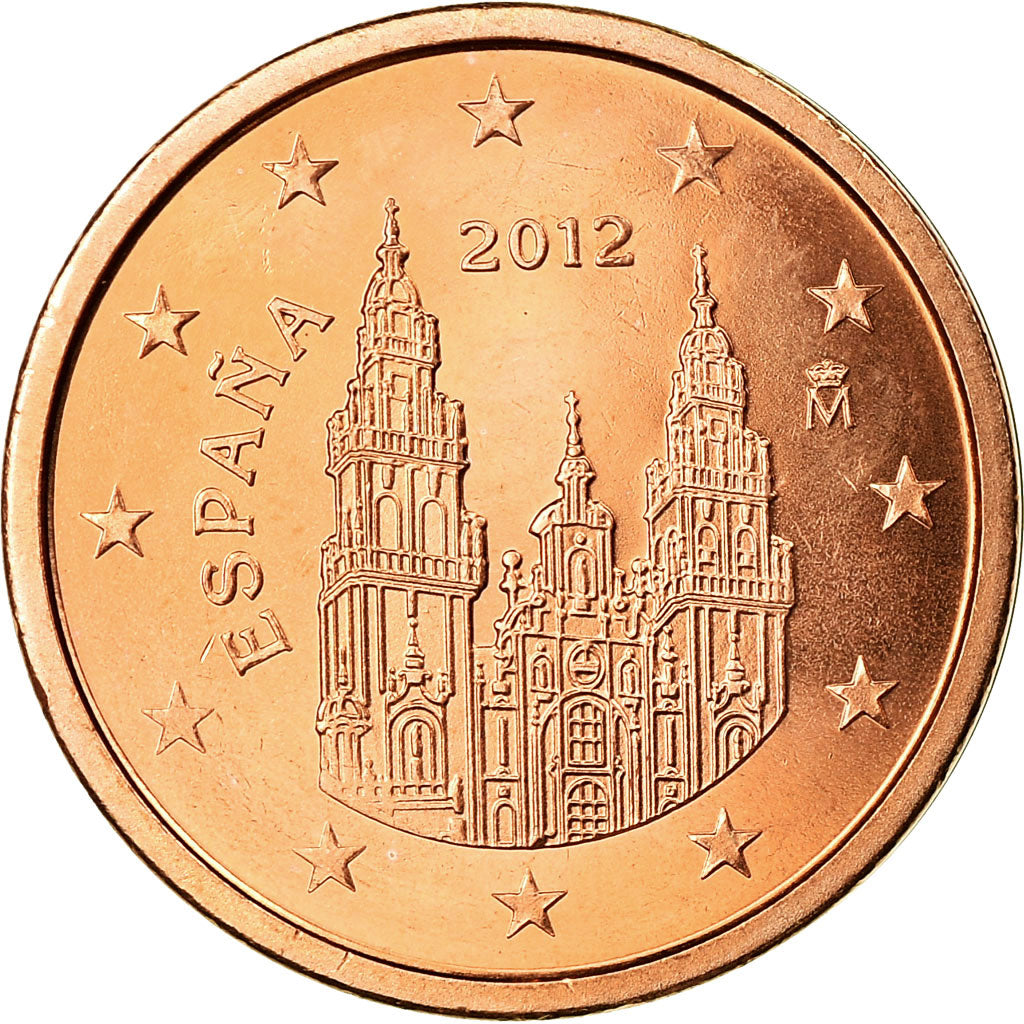 Španělsko,
2 euro centy,
2012
