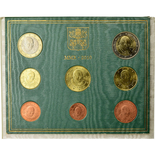 Vatikán,
1 cent až 2 eura,
2010