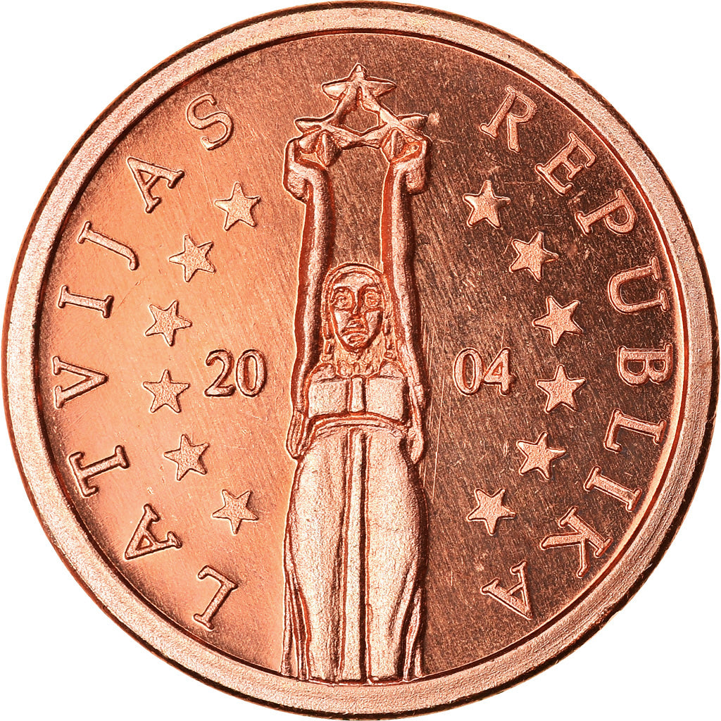 Lotyšsko,
2 euro centy,
2004