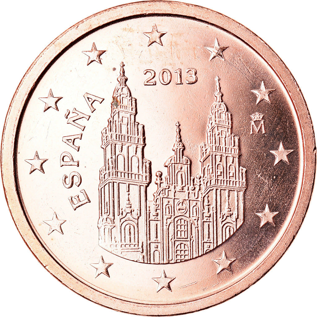 Španělsko,
2 euro centy,
2013