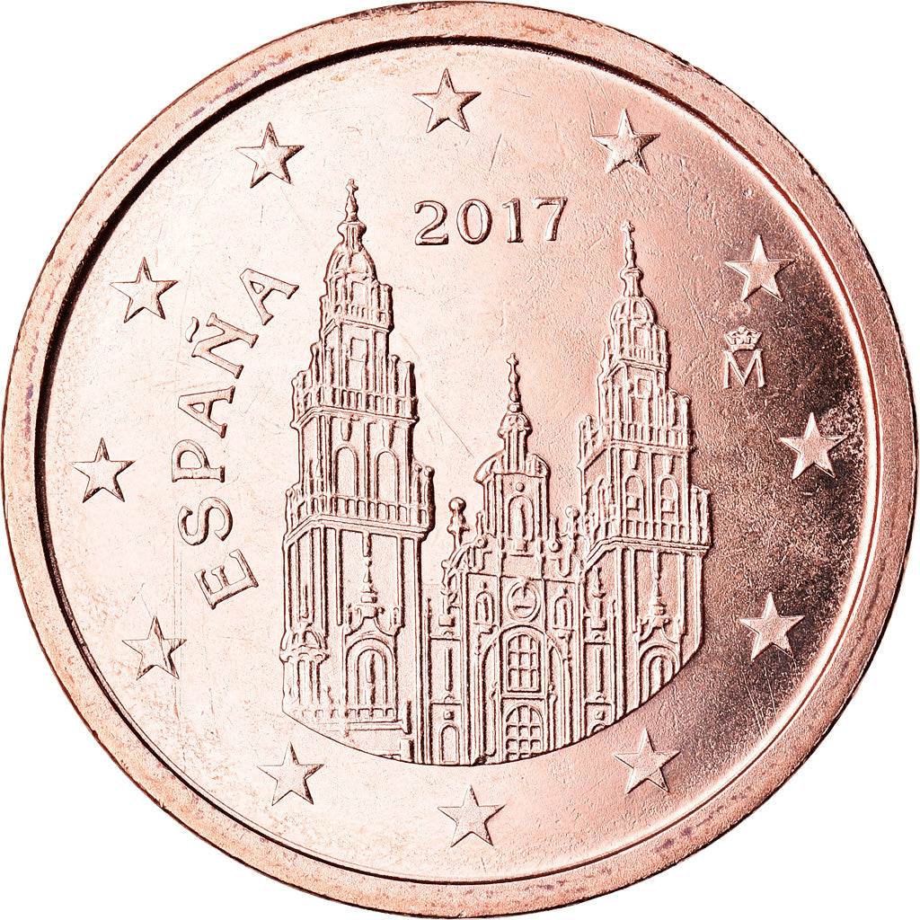 Španělsko,
2 euro centy,
2017