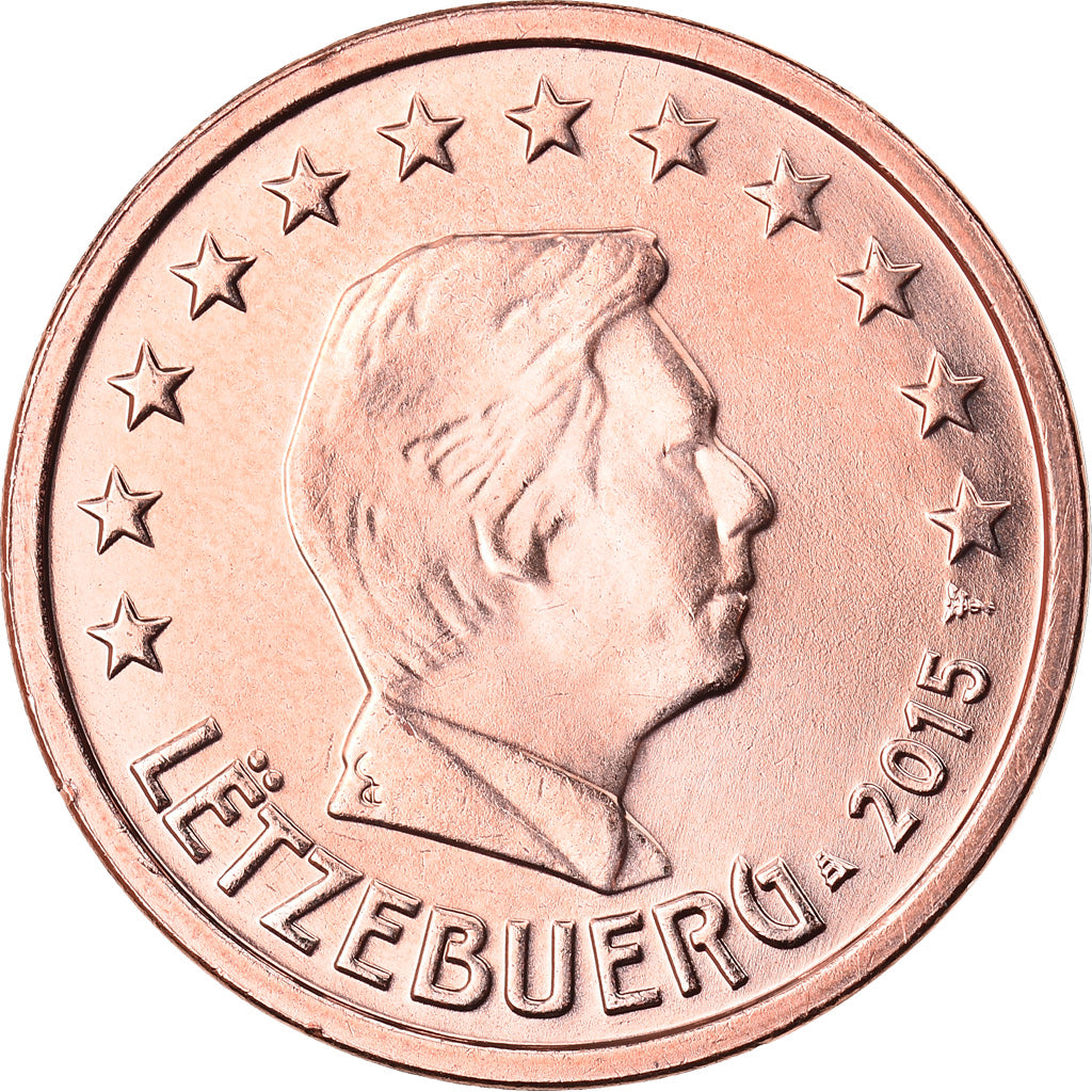 Lucembursko,
2 euro centy,
2015