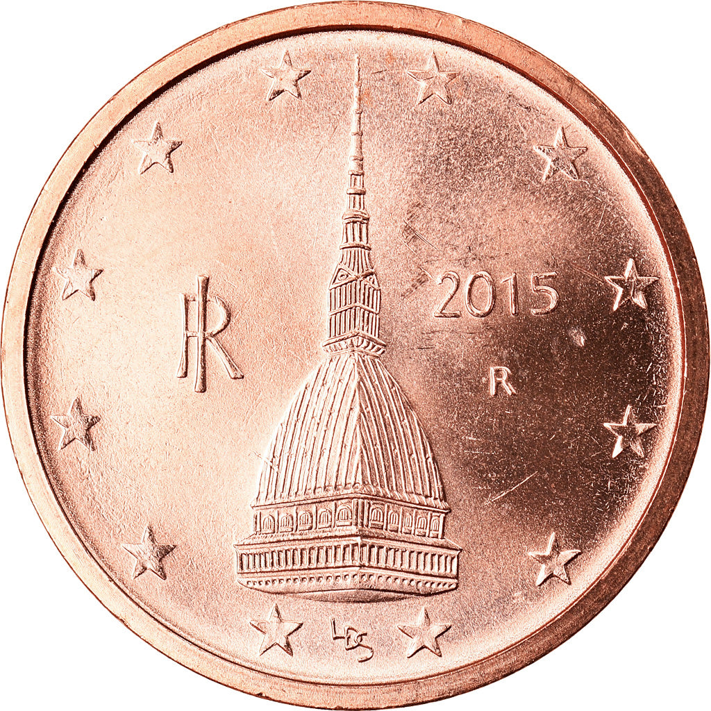 Itálie,
2 euro centy,
2015