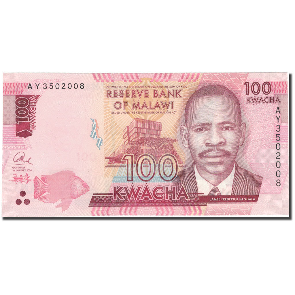 Bankovka,
malawi,
100 kwacha